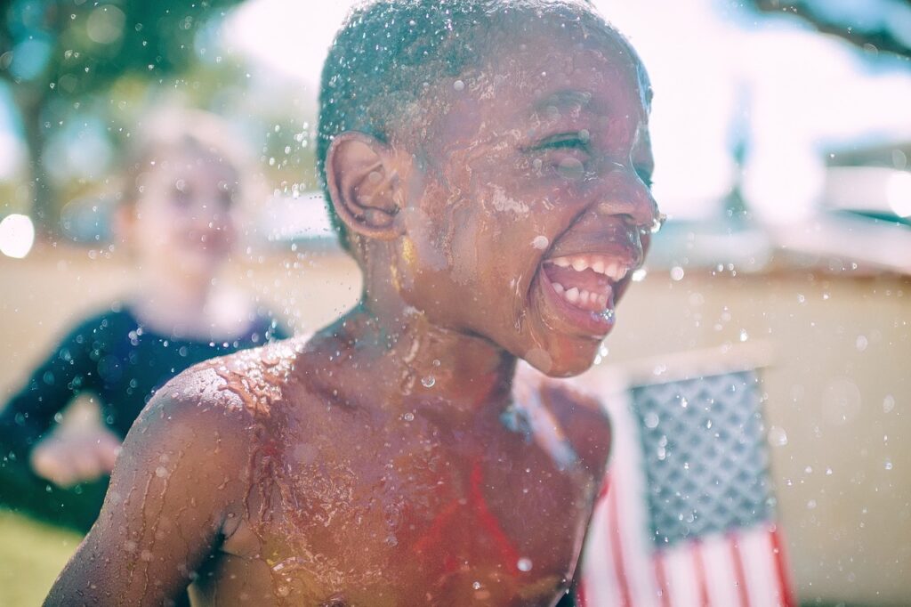 Beat the heat and have some family fun with a refreshing sprinkler game this Fourth of July!