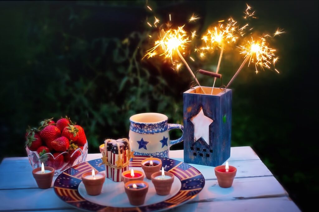 Create a charming Fourth of July ambiance with these easy DIY mason jar luminaries, perfect for adding a touch of light to your celebration.